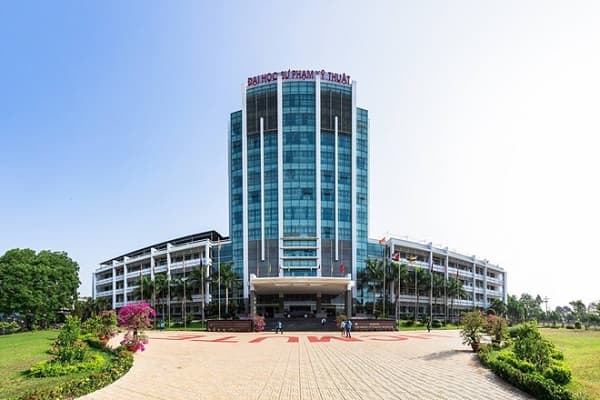 Teacher using tablet in classroom